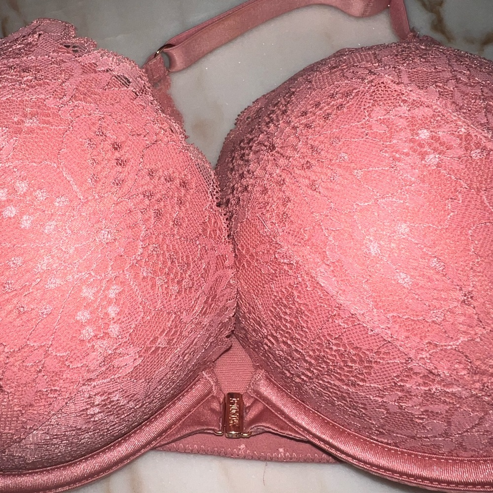 Victoria’s Secret Lace Racerback Push-Up Bra — Pink - Picture 3 of 4